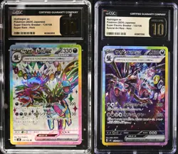 SET 2 CGC 10 PRISTINE Japanese Pokemon HYDREIGON ex 124/106 133/106 SV8 - Image 1