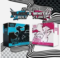 Pokemon TCG Black Bolt and White Flare Pokemon Center ETB, IN HAND - Image 1