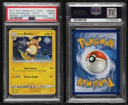 Alolan Raichu (Holo) Pokemon Sun & Moon Black Star Promo PSA 9 MINT 0c6 - Image 3