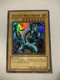 Yugioh Blue-Eyes White Dragon Super Rare SKE-001 1st Ed Lightly Played - Image 1