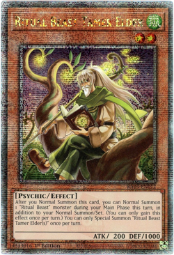 YuGiOh! Ritual Beast Tamer Elder RA03-EN028 Quarter Century Secret Rare 1st - Image 1