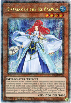 YuGiOh! Revealer of the Ice Barrier RA03-EN028 Quarter Century Secret Rare 1st - Image 1