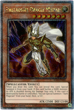 YuGiOh! Palladium Oracle Mahad RA03-EN266 Quarter Century Secret Rare 1stEdition - Image 1