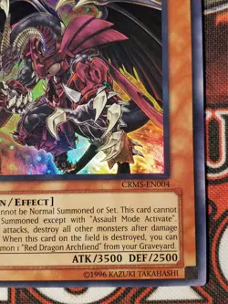 Yugioh Red Dragon Archfiend/Assault Mode CRMS-EN004 Ultra Rare NM - Image 4
