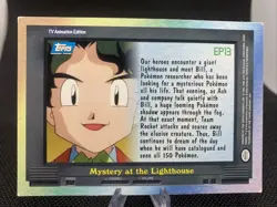 Topps Pokemon EP 13 Mystery at the Lighthouse TV Animation Edition 1. Serie 1999 - Image 2