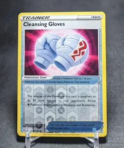 Cleansing Gloves Reverse Holo Pokemon TCG Brilliant Stars Trainer Card 136/172 - Image 1