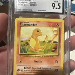 CGC 9.5 Charmander 1999 Base Set 46/102 Pokemon Card - Image 3