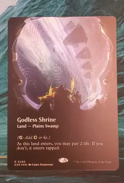*IN HAND* x1 Godless Shrine - Foil - Borderless R MTG Edge of Eternities M/NM - Image 1