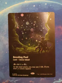 x1 Breeding Pool - Galaxy Foil - Borderless MTG Edge of Eternities NM SHIPS NOW - Image 1
