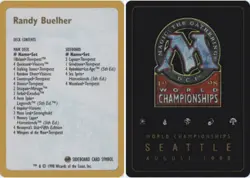 Decklist - Randy Buehler - 1998 ~ Moderately Played World Championship H MTG Mag - Image 1