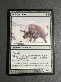 MTG Magic The Gathering Card Bull Aurochs Coldsnap Regular - Image 1