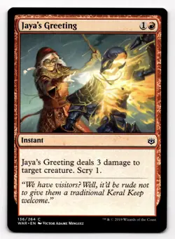 MTG Magic the Gathering Jaya's Greeting (136/264) War of the Spark - Image 1