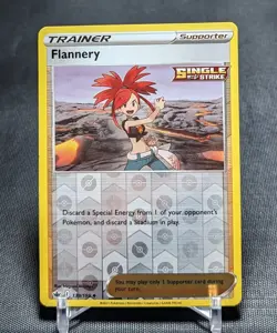Flannery Reverse Holo Single Strike Pokemon TCG Chilling Reign Trainer 139/198 - Image 1