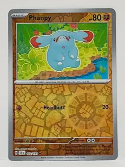 Phanpy 102/191 Reverse Holo Surging Sparks 2024 Pokemon - Image 1