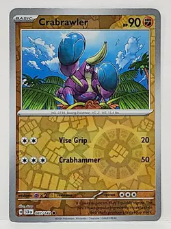 Crabrawler 087/142 Reverse Holo Stellar Crown 2024 Pokemon - Image 1