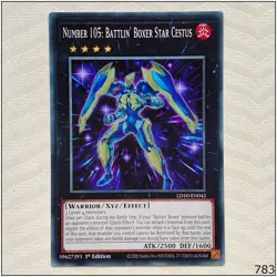 Number 105: Battlin' Boxer Star Cestus - LD10-EN042 - Common 1st Edition Yugioh - Image 1