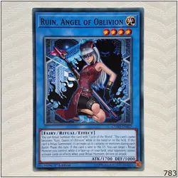 Ruin, Angel of Oblivion - CYHO-EN027 - Common 1st Edition Yugioh - Image 1
