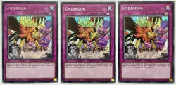 3 x BLVO-EN092 Underdog - Secret Rare 1st Edition Near Mint YuGiOh Cards - Image 1