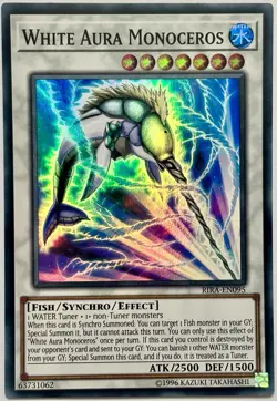 RIRA-EN095 White Aura Monoceros - Super Rare 1st Edition Near Mint YuGiOh Card - Image 1