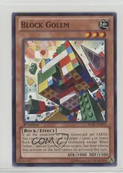 Block Golem 1st Ed. YuGiOh Return of the Duelist #REDU-EN035 0s5 - Image 1