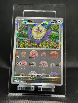 Pokemon Card Rufflet 077/086 SV: Black Bolt (Poke Ball Pattern) English - Image 1