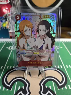 Goddess story One Piece Waifu Manga Bikini Card Nami & Robin Nico Alt Art A - Image 1