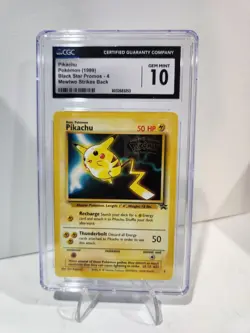 CGC 10 GEM MINT Pikachu # 4 WB Movie WOTC Black Star Promo Pokemon Card - Image 1