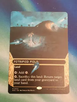 x1 Petrified Field (0032) - Borderless M MTG Edge of Eternities: Stellar Sights - Image 1