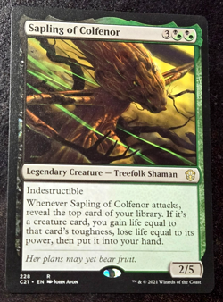 Sapling of Colfenor x1 C21 Commander NM/M MTG Legendary Rare + *BONUS FULL ART* - Image 1
