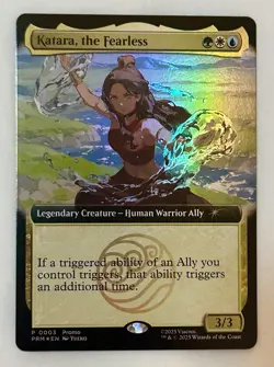 MTG Magic The Gathering X Avatar Katara The Fearless Promo Card SDCC 2025 - Image 1