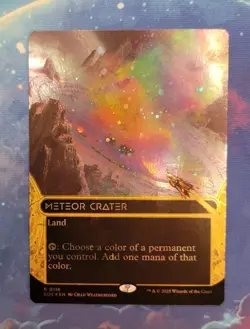 x1 Meteor Crater (0116) Galaxy Foil Borderless MTG Edge of Eternities SHIPS NOW - Image 1