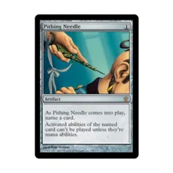 WOTC MtG Saviors of Kamigawa Pithing Needle (R) (Foil) EX - Image 1