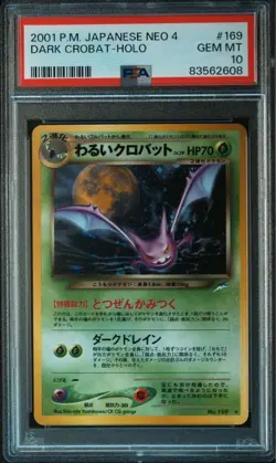 PSA 10 Dark Crobat-HOLO 2001 NEO 4 Gem MT #169 Pokemon Japanese - Image 1