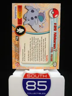 1999 Topps Pokemon TV #29 Nidoran Rainbow Foil Black Logo LP - Image 2