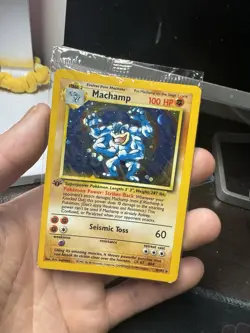 Pokemon 1st Edition Machamp Deck Exclusive Cosmo Holo SEALED - Image 1