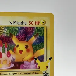 Celebrations Stamped BIRTHDAY PIKACHU Nm/Mint Or Better Pokemon Card #24 Promo - Image 3