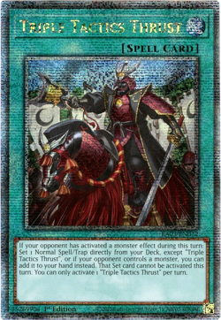YuGiOh! Triple Tactics Thrust RA03-EN072 Quarter Century Secret Rare 1st Edition - Image 1