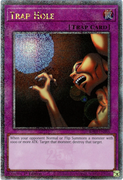 YuGiOh! Trap Hole RA03-EN085 - Quarter Century Secret Rare - 1st Edition NM/M - Image 1