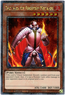 YuGiOh! Thestalos the Firestorm Monarch RA03-EN143 Quarter Century Secret Rare - Image 1