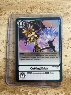 Cutting Edge Digimon Card Game BT6-110 Option Card Holo Rare - Image 1