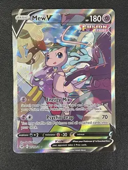 Pokemon TCG Mew v Fusion Strike Holo Full Art Ultra Rare Card 251/264 Alt Art - Image 1