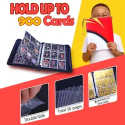 Trading Card Binder 9 Pocket with 50 Removable Sleeves, 900 Pockets Card Holder - Image 5