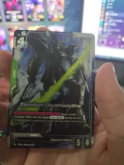 Gundam Card Game Newtype Rising Gundam Deathscythe GD01-025 LR+ Holo Foil - Image 1