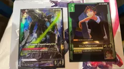 Gundam Card Game Newtype Rising Gundam Deathscythe GD01-025 LR+ Holo Foil - Image 3