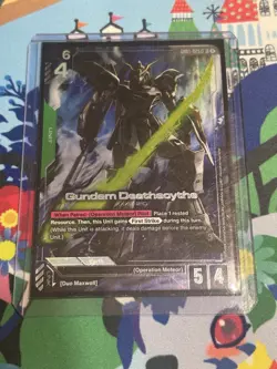 Gundam Card Game Newtype Rising Gundam Deathscythe GD01-025 LR+ Holo Foil - Image 4