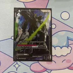Gundam Card Game Newtype Rising Gundam Deathscythe GD01-025 LR+ Holo Foil - Image 1