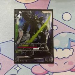 Gundam Card Game Newtype Rising Gundam Deathscythe GD01-025 LR+ Holo Foil - Image 3