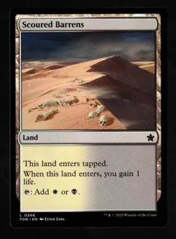 4x Scoured Barrens-Magic the Gathering-MTG-Foundations-Near Mint-4x - Image 1