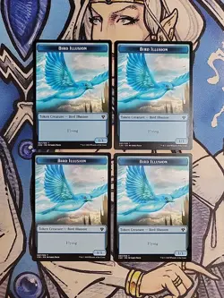 4x Beast (4,4) / Bird Illusion Dual-Sided Tokens - NM/M C20 MTG Magic - Image 2