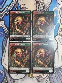 4x Goblin Warrior / Drake Dual-Sided Tokens - NM/M C20 MTG Magic - Image 1